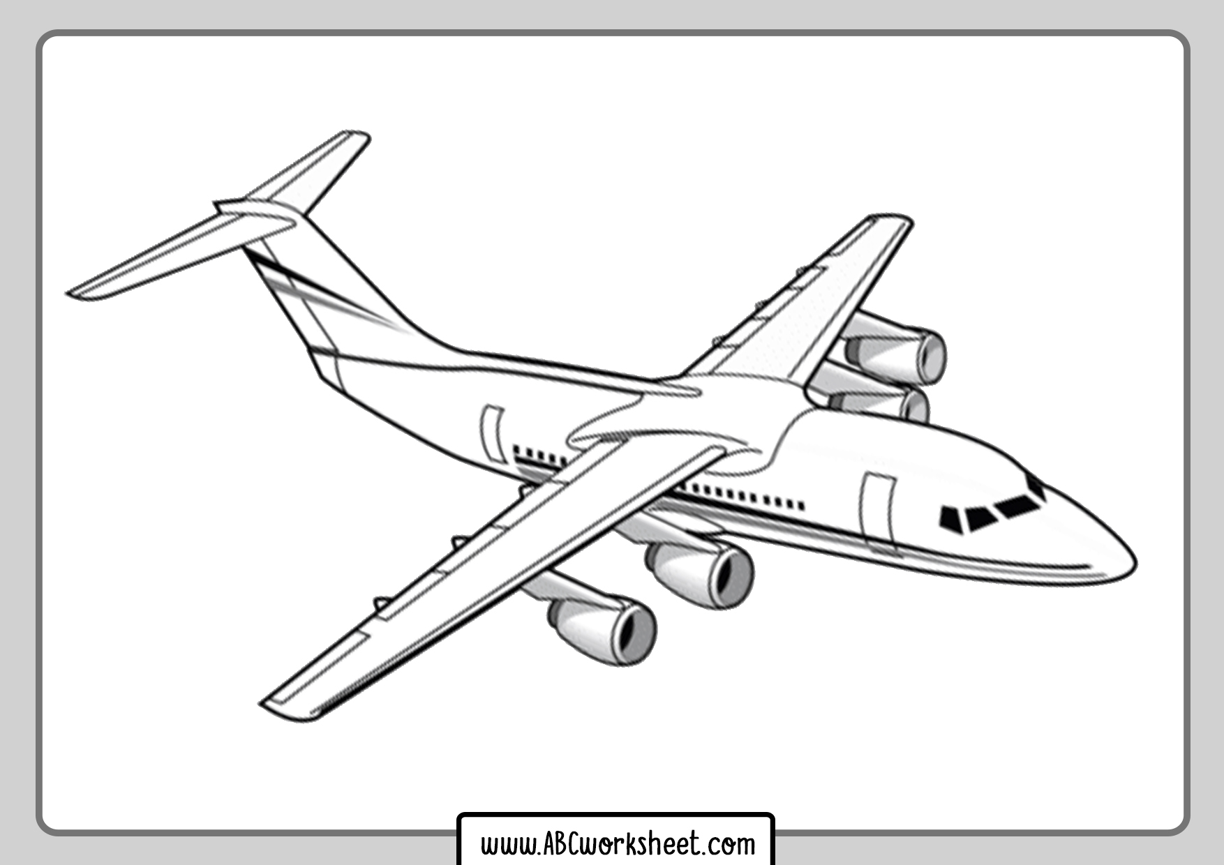 vehicles coloring pages airplane