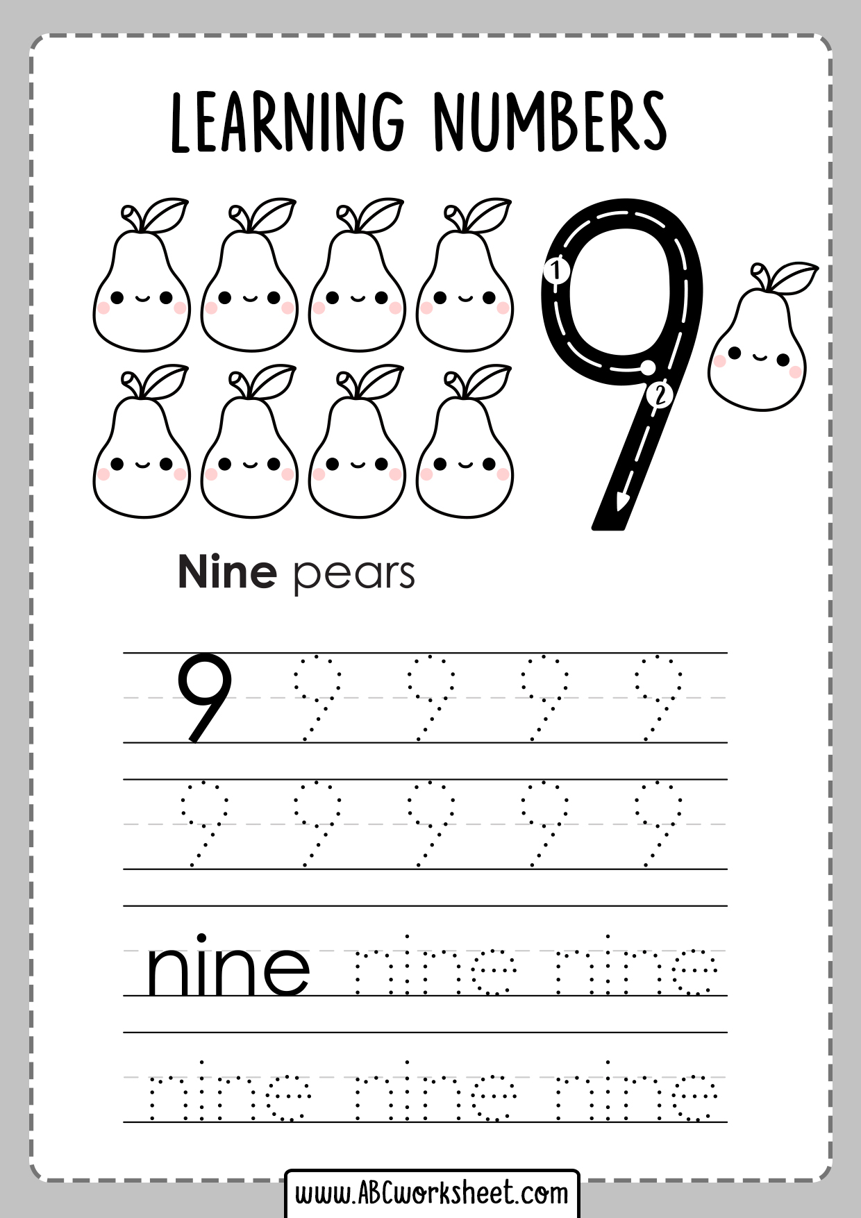 Number Trace Worksheets For Kids Activity Shelter - Number Tracing 1 ...