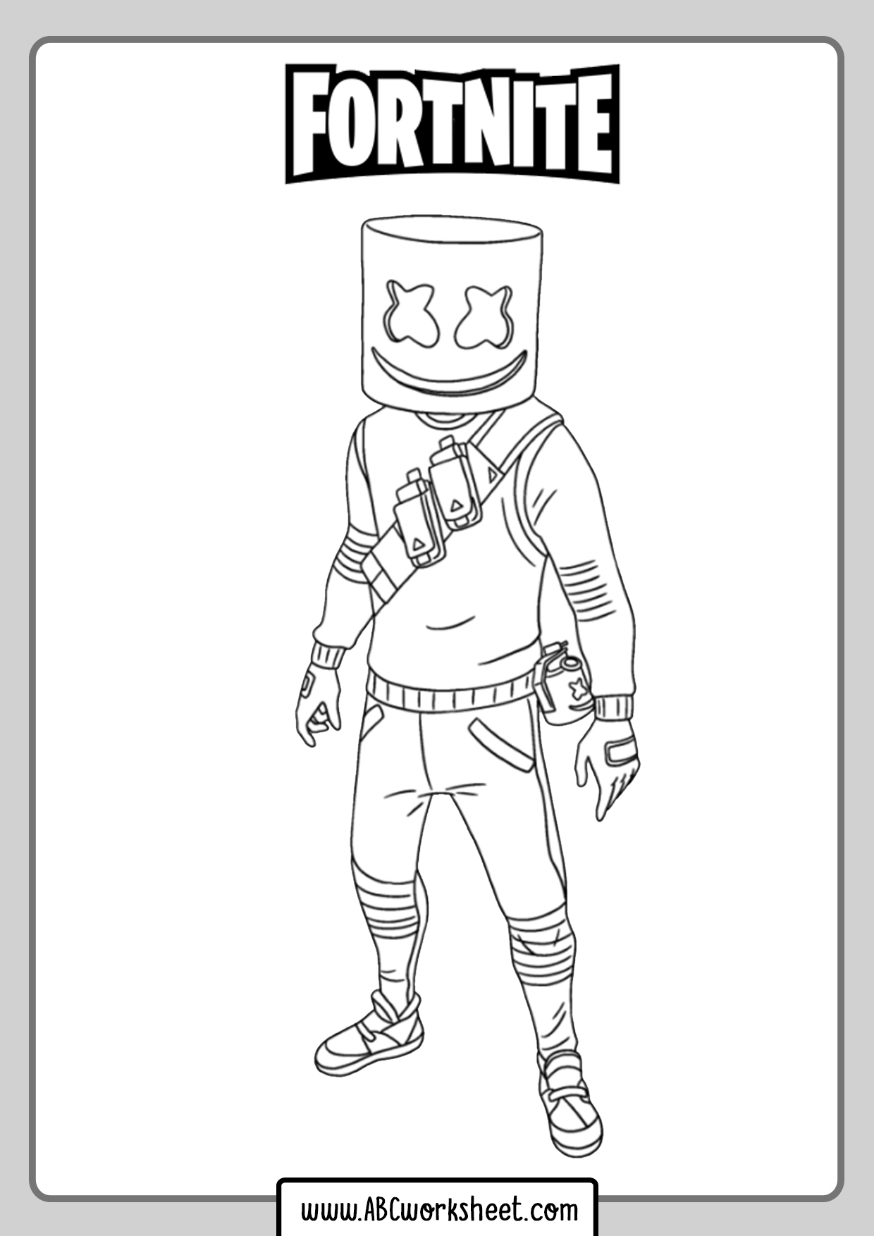 584 Cartoon Free Printable Fortnite Coloring Pages 