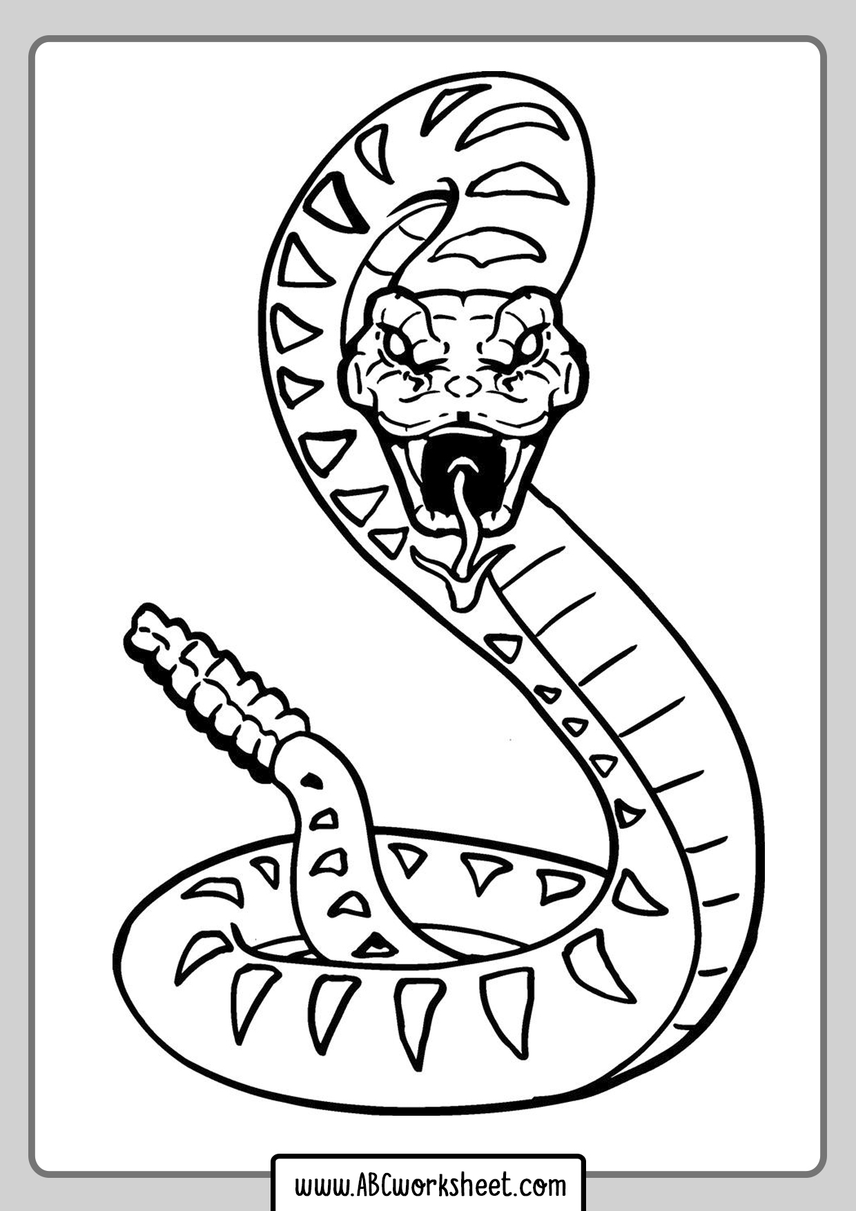 Snakes Printable Coloring Pages