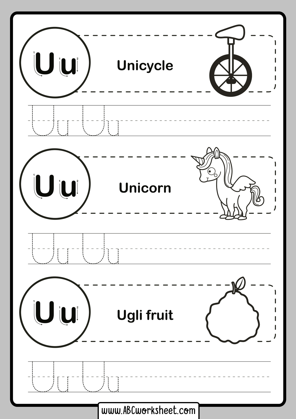 Tracing Letters Activities - ABC Worksheet