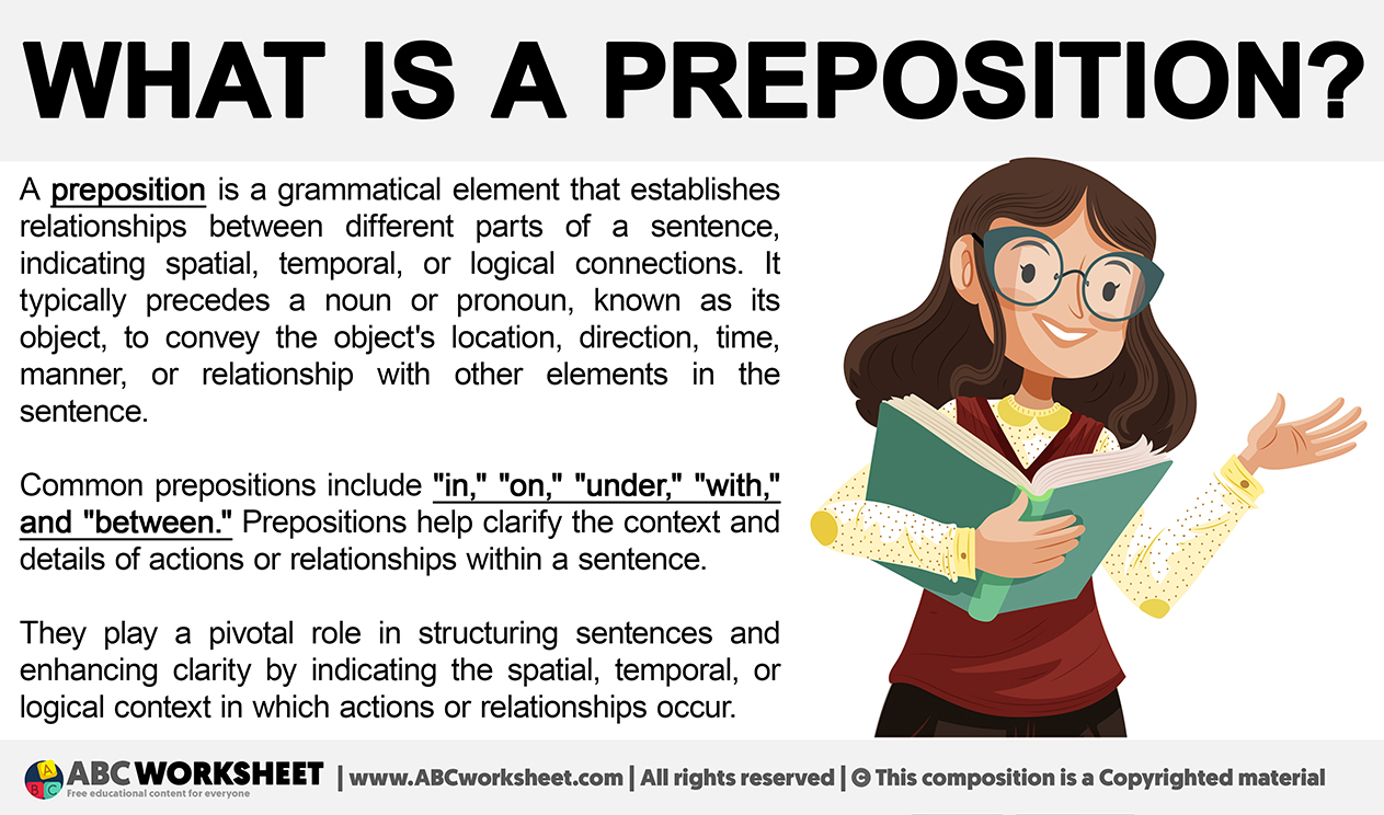 What is a Preposition Definition of Preposition