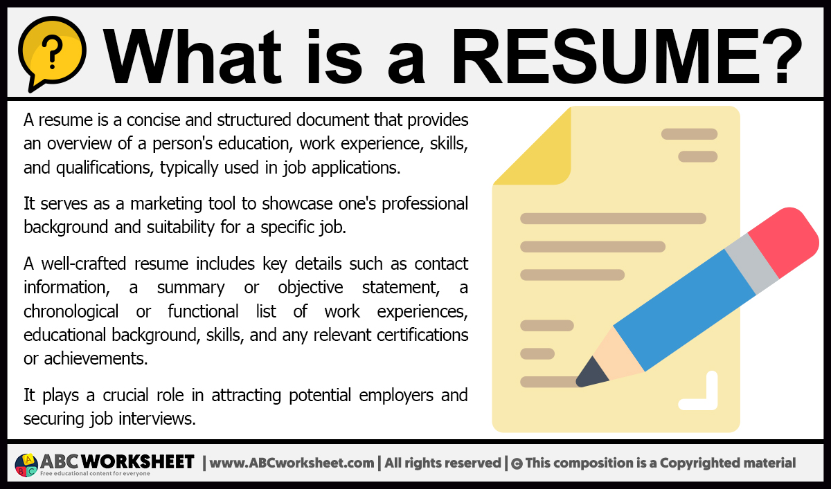 resume definition