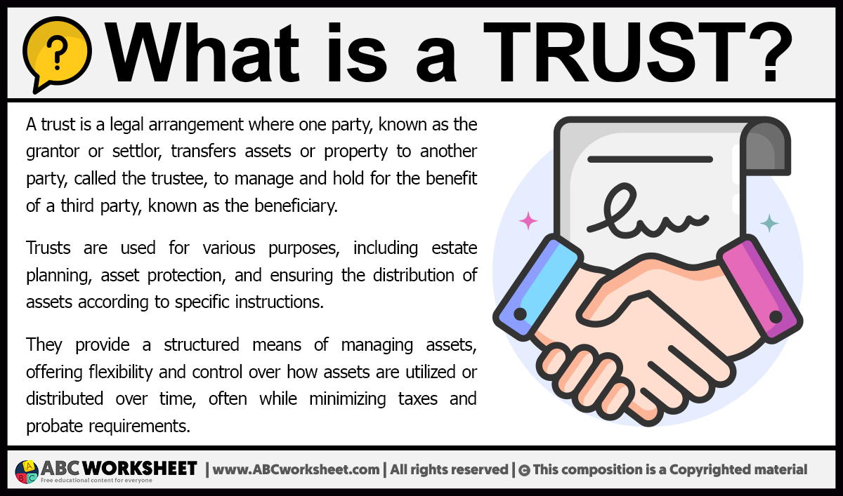 What Is A Trust | Definition And Meaning Of Trust