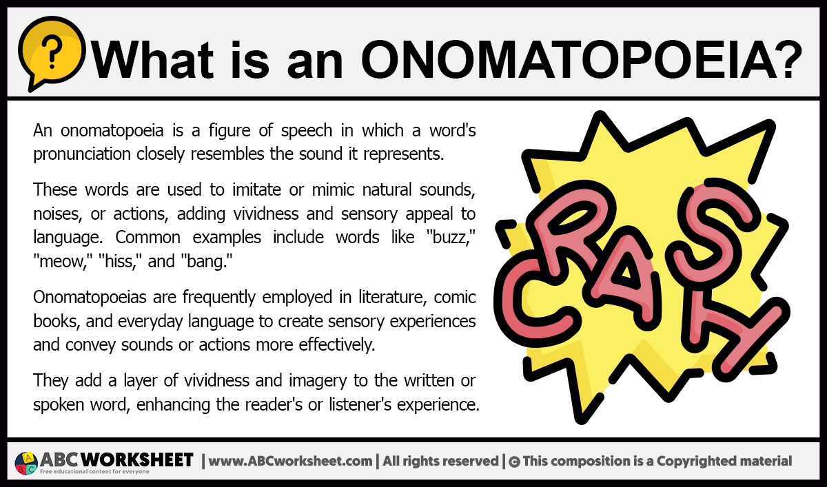 What is an Onomatopoeia Definition of Onomatopoeia