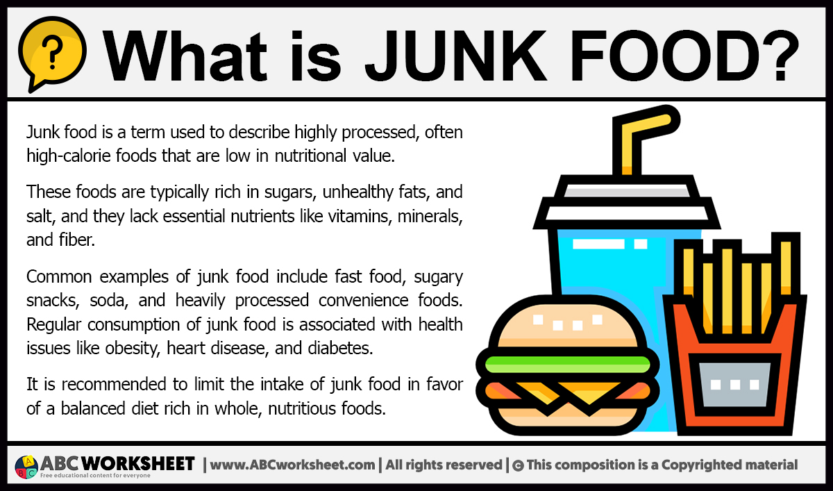 What is Junk Food Definition of Junk Food