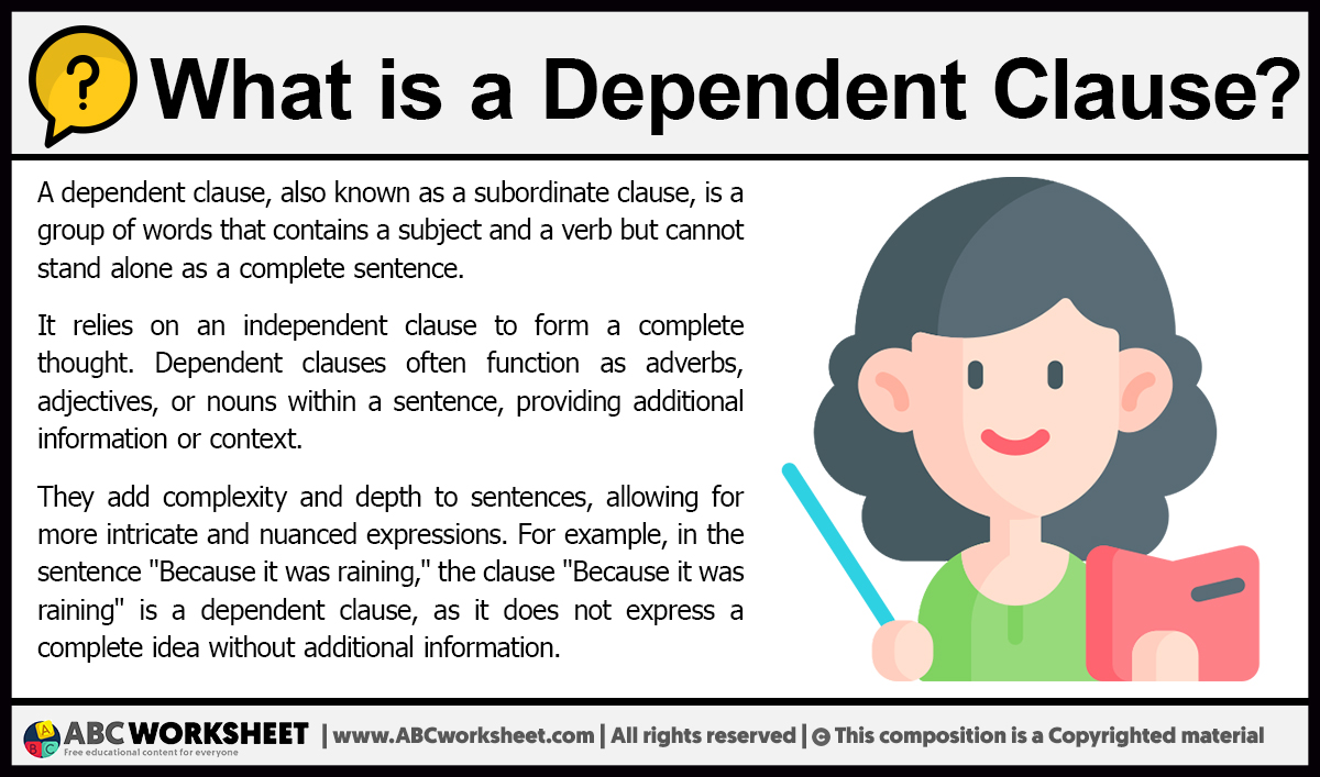 What is a Dependent Clause?